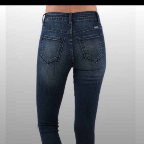 Kancan Distressed Rivet Skinny Jeans - Picture 4 of 12